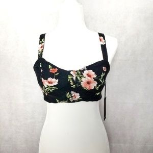 NWT Floral Crop Top